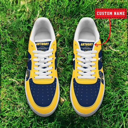 [HOMERUN DEAL] NEW CUSTOMIZED MLB15 MBS MILWAUKEE BREWERS AF1 SHOES