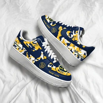 [HOMERUN DEAL] NEW CUSTOMIZED MLB15 MBS MILWAUKEE BREWERS AF1 SHOES