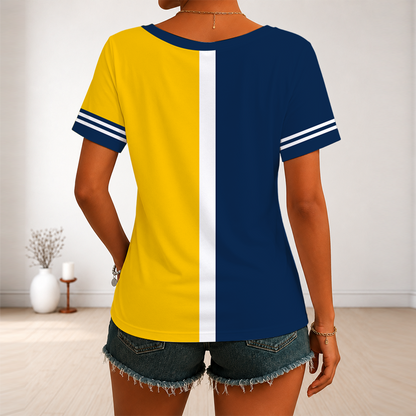 [HOMERUN DEAL] NEW CUSTOMIZED MLB15 MBS MILWAUKEE BREWERS V-NECK FEMALE SHIRT