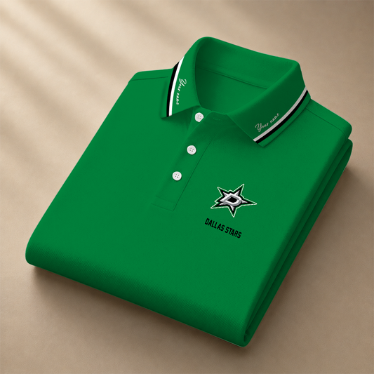 [PUCK DROP DEAL] NEW CUSTOMIZED NHL15 DLS DALLAS STARS POLO SHIRT
