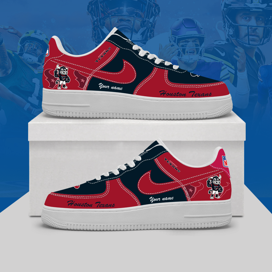[TOUCHDOWN DEAL] NEW CUSTOMIZED NFL15 HTT HOUSTON TEXANS AF1 SHOES