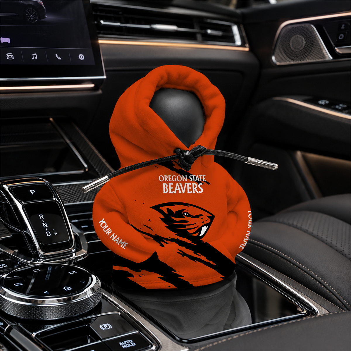 [HOMERUN DEAL] NEW CUSTOMIZED NCAA CWS15 OGB OREGON STATE BEAVERS AUTOMOTIVE HOODIE SHIFT KNOB COVER