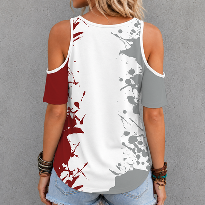 [HOOPS SPECIAL] NEW CUSTOMIZED NCAA CFH15 UMM UMASS MINUTEWOMEN CRISS CROSS V-NECK TOP