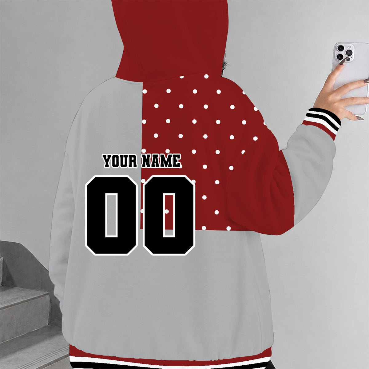 [HOOPS SPECIAL] NEW CUSTOMIZED NCAA CFH15 UMM UMASS MINUTEWOMEN STRAPPY ZIP HOODIE
