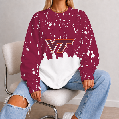 [TOUCHDOWN DEAL] NEW CUSTOMIZED NCAA FBS15 VTH VIRGINIA TECH HOKIES UNISEX SWEATSHIRT