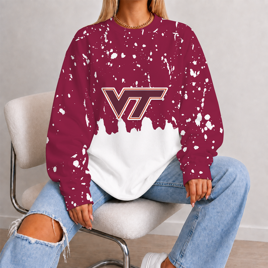 [TOUCHDOWN DEAL] NEW CUSTOMIZED NCAA FBS15 VTH VIRGINIA TECH HOKIES UNISEX SWEATSHIRT