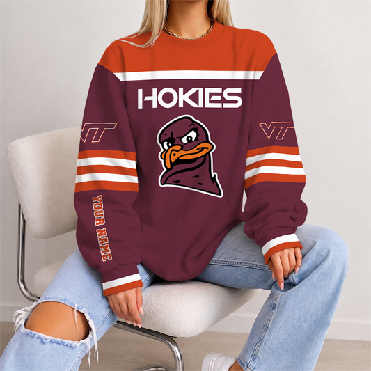 [TOUCHDOWN DEAL] NEW CUSTOMIZED NCAA FBS15 VTH VIRGINIA TECH HOKIES UNISEX SWEATSHIRT