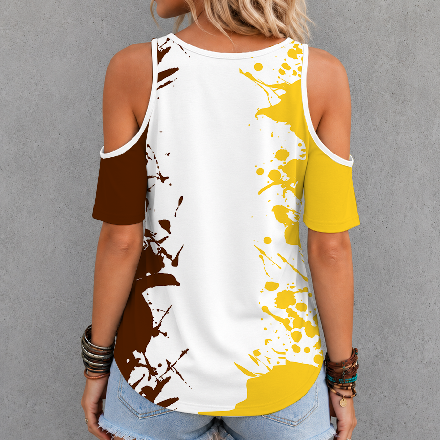 [PUCK DROP DEAL] NEW CUSTOMIZED NCAA MFF15 WMB WESTERN MICHIGAN BRONCOS CRISS CROSS V-NECK TOP