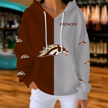 [PUCK DROP DEAL] NEW CUSTOMIZED NCAA MFF15 WMB WESTERN MICHIGAN BRONCOS RIBBED HOODIE & SWEATSHIRT