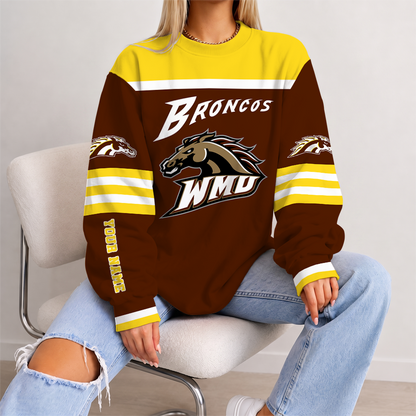 [PUCK DROP DEAL] NEW CUSTOMIZED NCAA MFF15 WMB WESTERN MICHIGAN BRONCOS UNISEX SWEATSHIRT