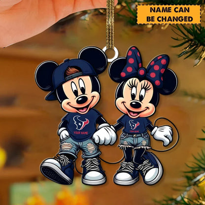 [TOUCHDOWN DEAL] NEW CUSTOMIZED NFL15 HTT HOUSTON TEXANS CHRISTMAS ACRYLIC ORNAMENT