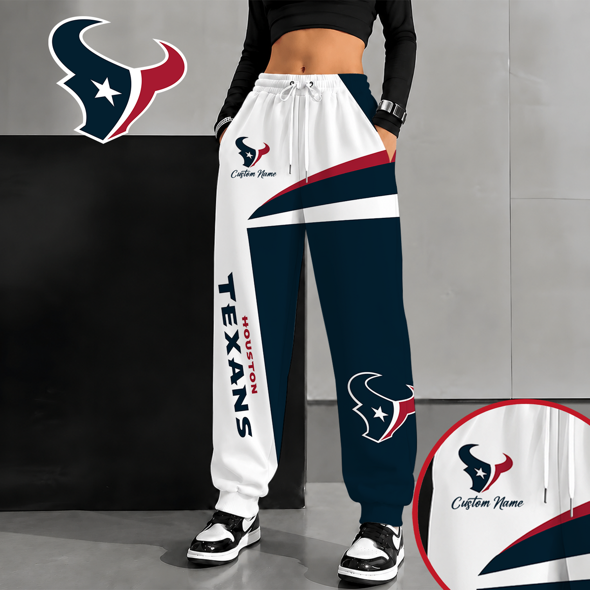 [TOUCHDOWN DEAL] NEW CUSTOMIZED NFL15 HTT HOUSTON TEXANS SWEATPANTS