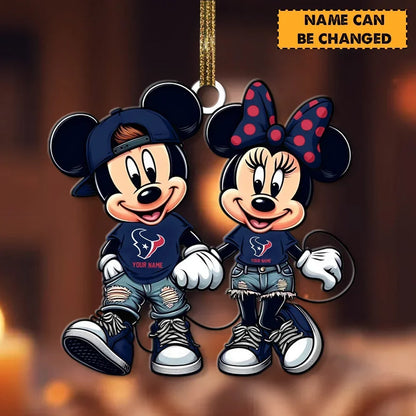 [TOUCHDOWN DEAL] NEW CUSTOMIZED NFL15 HTT HOUSTON TEXANS CHRISTMAS ACRYLIC ORNAMENT