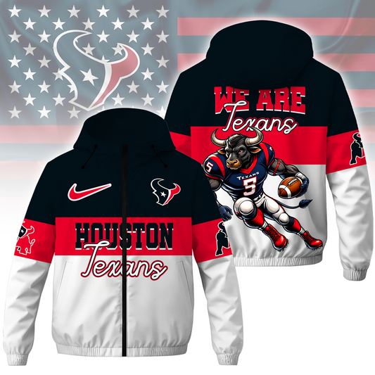 [TOUCHDOWN DEAL] NEW CUSTOMIZED NFL15 HTT HOUSTON TEXANS WINDBREAKER JACKET