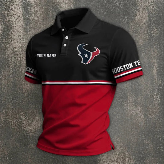 [TOUCHDOWN DEAL] NEW CUSTOMIZED NFL15 HTT HOUSTON TEXANS POLO SHIRT