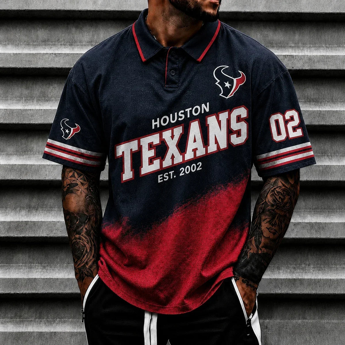 [SPECIAL OFFER] NEW CUSTOMIZED NFL15 HTT HOUSTON TEXANS POLO SHIRT