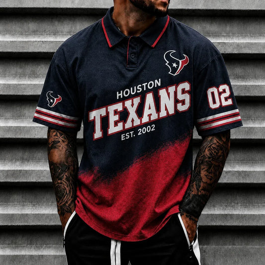 [TOUCHDOWN DEAL] NEW CUSTOMIZED NFL15 HTT HOUSTON TEXANS POLO SHIRT