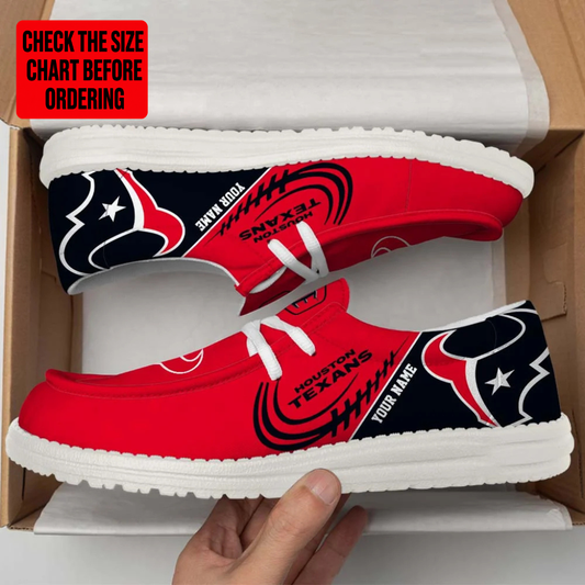 [TOUCHDOWN DEAL] NEW CUSTOMIZED NFL15 HTT HOUSTON TEXANS LOAFER SHOES