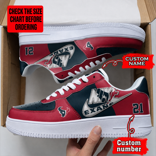 [TOUCHDOWN DEAL] NEW CUSTOMIZED NFL15 HTT HOUSTON TEXANS AF1 SHOES