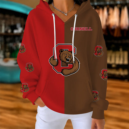 [PUCK DROP DEAL] NEW CUSTOMIZED NCAA MFF16 CBR CORNELL BIG RED RIBBED HOODIE & SWEATSHIRT