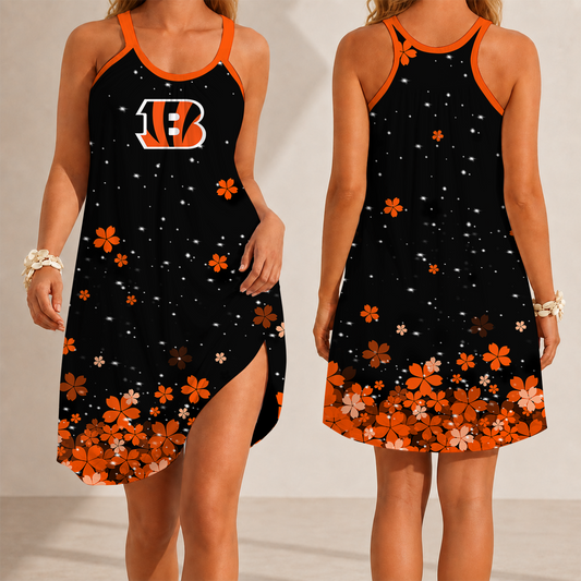 [TOUCHDOWN DEAL] NEW CUSTOMIZED NFL16 CCB CINCINNATI BENGALS CAMISOLE DRESS