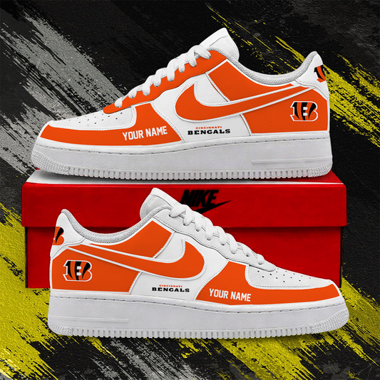 [TOUCHDOWN DEAL] NEW CUSTOMIZED NFL16 CCB CINCINNATI BENGALS AF1 SHOES