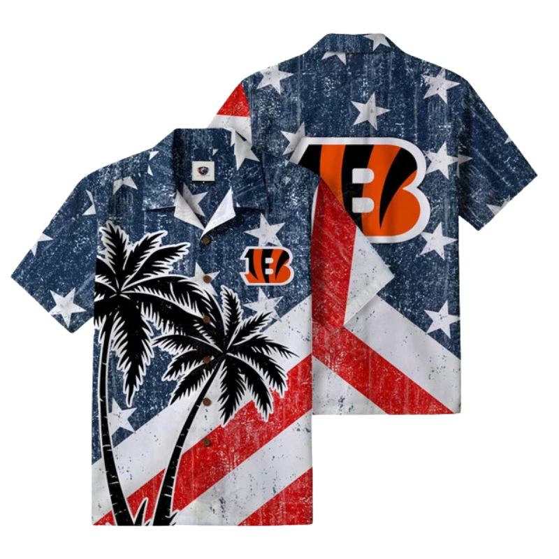 [TOUCHDOWN DEAL] NEW CUSTOMIZED NFL16 CCB CINCINNATI BENGALS PATRIOTIC 250 USA HAWAIIAN SHIRT