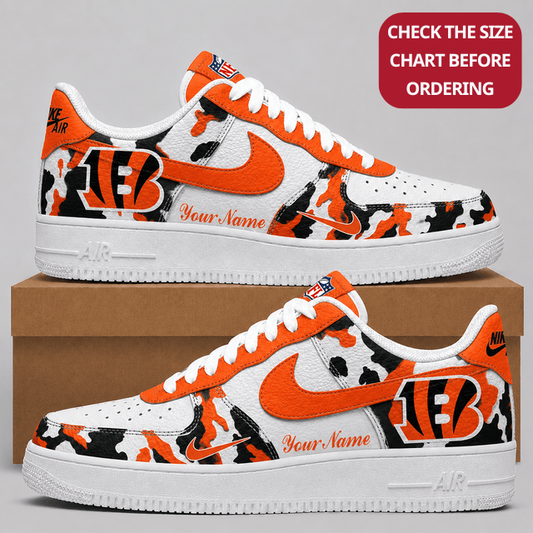 [TOUCHDOWN DEAL] NEW CUSTOMIZED NFL16 CCB CINCINNATI BENGALS AF1 SHOES
