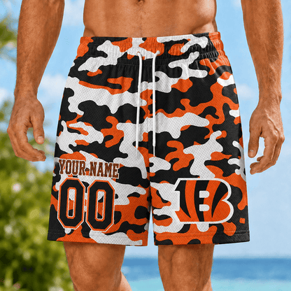 [TOUCHDOWN DEAL] NEW CUSTOMIZED NFL16 CCB CINCINNATI BENGALS SHORT PANTS
