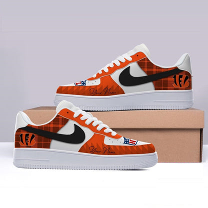 [TOUCHDOWN DEAL] NEW CUSTOMIZED NFL16 CCB CINCINNATI BENGALS AF1 SHOES