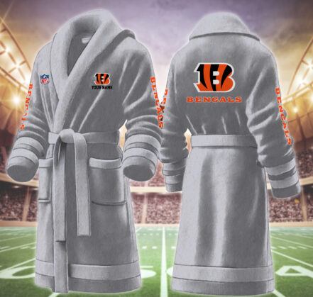 [TOUCHDOWN DEAL] NEW CUSTOMIZED NFL16 CCB CINCINNATI BENGALS MULTICOLOR FLEECE BATHROBE