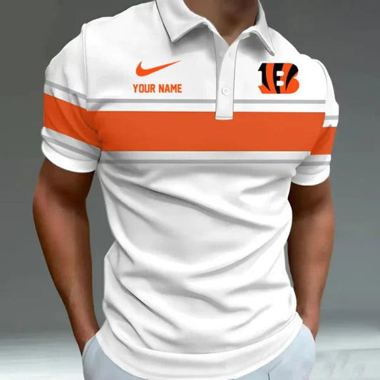[TOUCHDOWN DEAL] NEW CUSTOMIZED NFL16 CCB CINCINNATI BENGALS POLO SHIRT