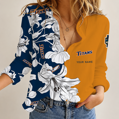 [HOMERUN DEAL] NEW CUSTOMIZED NCAA CWS16 CFT CAL STATE FULLERTON TITANS WOMEN CASUAL SHIRT