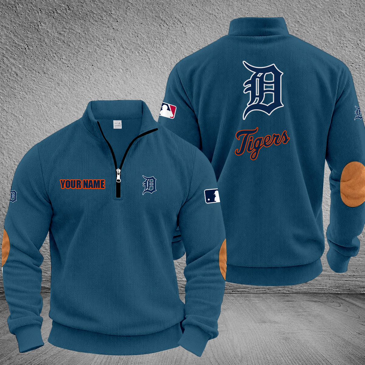 [HOMERUN DEAL] NEW CUSTOMIZED MLB16 DTS DETROIT TIGERS MULTICOLOR STRIPED QUATER ZIP SWEATSHIRT