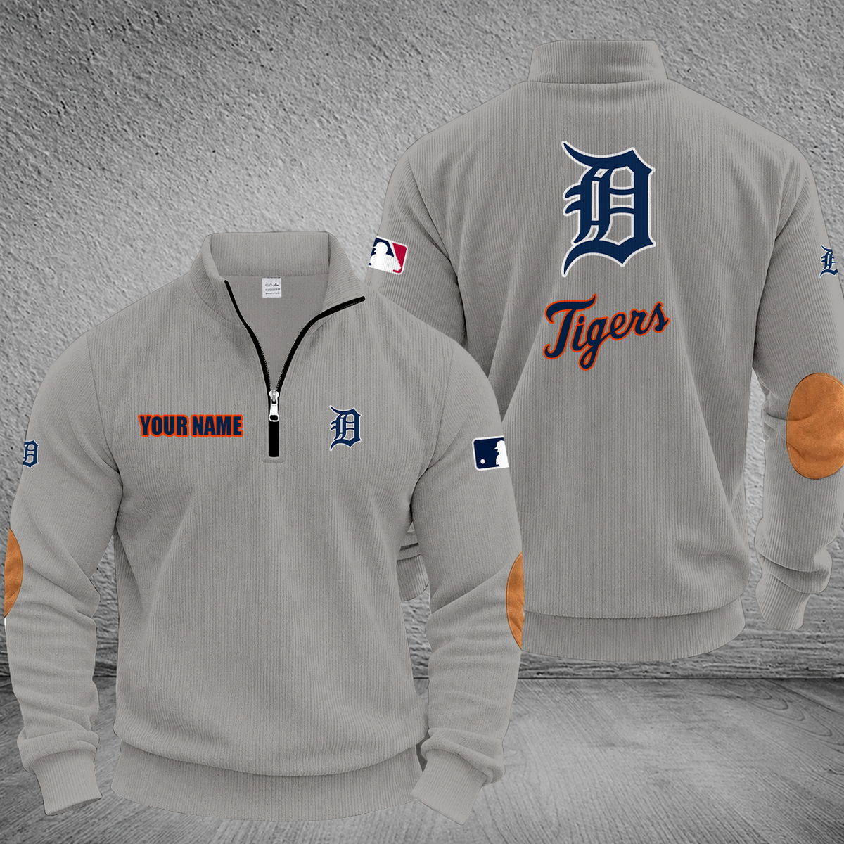 [HOMERUN DEAL] NEW CUSTOMIZED MLB16 DTS DETROIT TIGERS MULTICOLOR STRIPED QUATER ZIP SWEATSHIRT