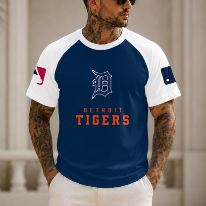 [HOMERUN DEAL] NEW MLB16 DTS DETROIT TIGERS CUSTOMIZED RAGLAN TEE