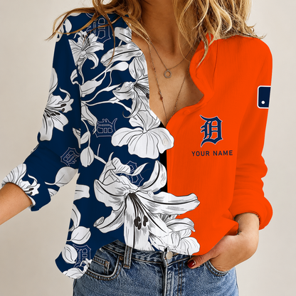 [HOMERUN DEAL] NEW CUSTOMIZED MLB16 DTS DETROIT TIGERS WOMEN CASUAL SHIRT