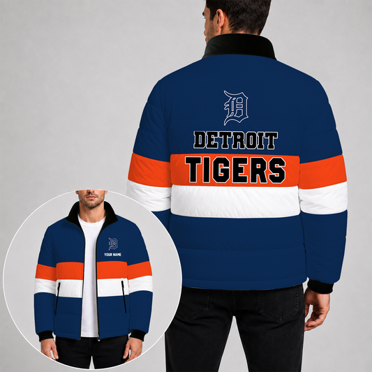 [HOMERUN DEAL] NEW CUSTOMIZED MLB 16 THE TIGERS PUFFER JACKET