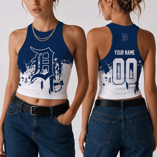[HOMERUN DEAL] NEW CUSTOMIZED MLB16 DTS THE TIGERS WOMEN'S CROP TOP