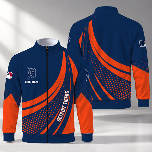 [HOMERUN DEAL] NEW CUSTOMIZED MLB16 DTS DETROIT TIGERS STAND COLLAR JACKET