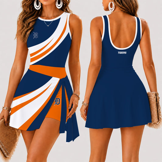 [HOMERUN DEAL] NEW CUSTOMIZED MLB16 DTS DETROIT TIGERS WOMEN'S SUMMER SKORT DRESS
