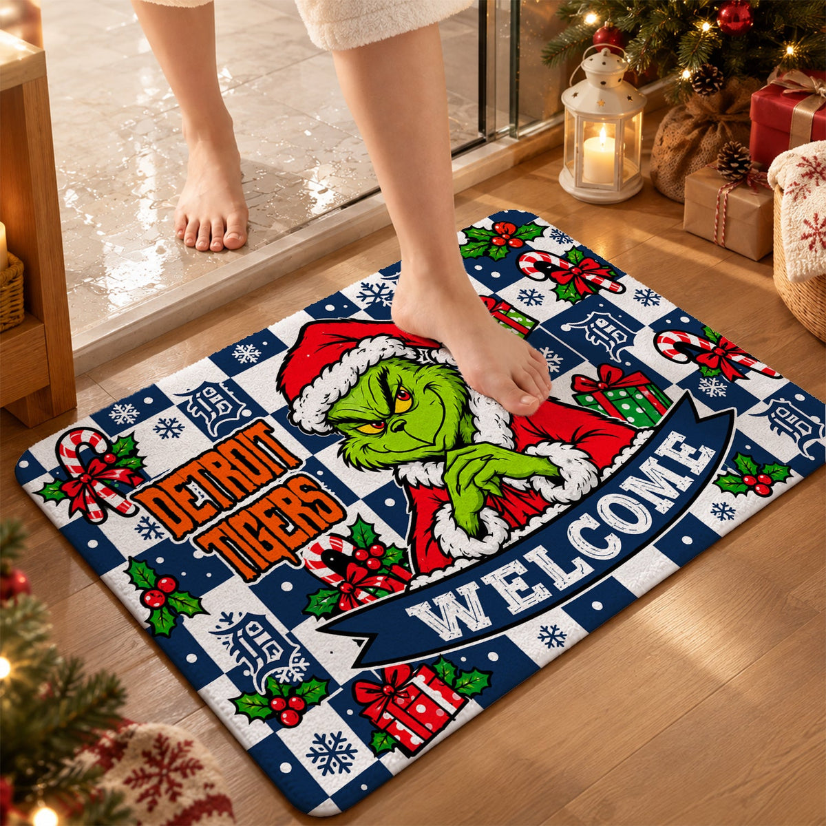 [HOMERUN DEAL] NEW CUSTOMIZED MLB16 DTS THE TIGERS FLOOR MAT & DOOR MAT