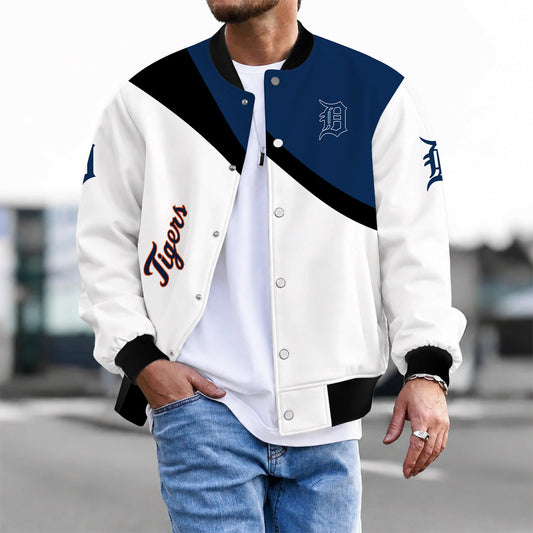 [HOMERUN DEAL] NEW CUSTOMIZED MLB16 DTS DETROIT TIGERS SATIN VARSITY & BASEBALL JACKET