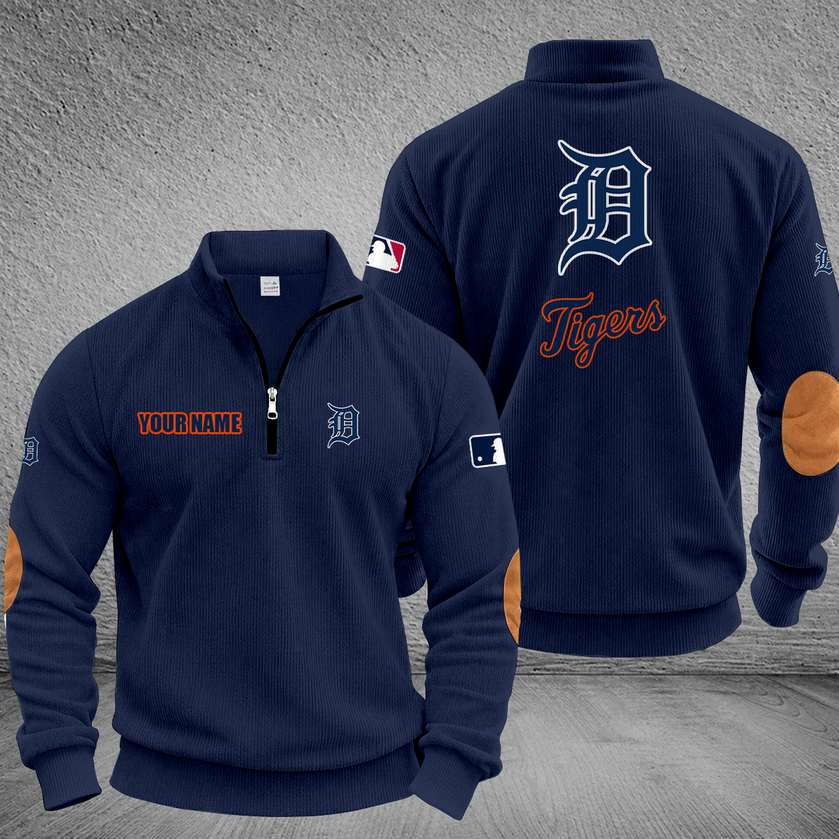 [HOMERUN DEAL] NEW CUSTOMIZED MLB16 DTS DETROIT TIGERS MULTICOLOR STRIPED QUATER ZIP SWEATSHIRT
