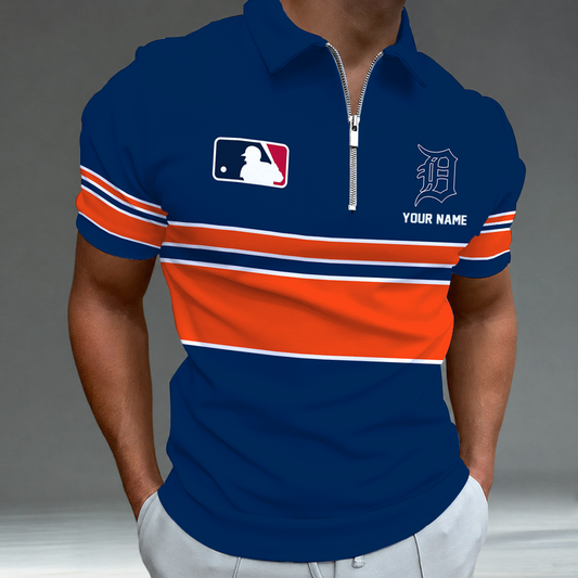 [HOMERUN DEAL] NEW CUSTOMIZED MLB16 DTS DETROIT TIGERS ZIP POLO SHIRT