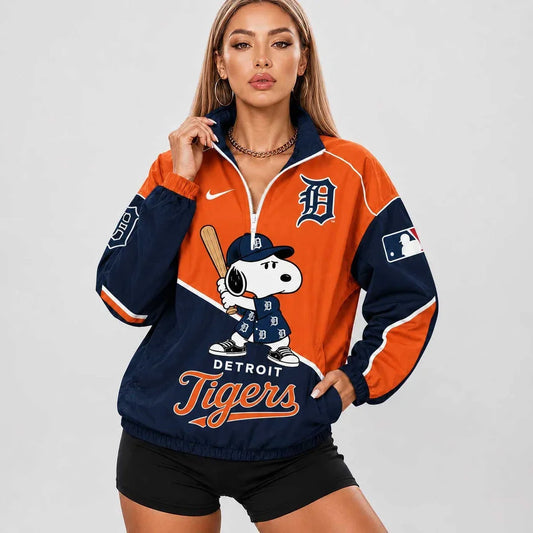 [HOMERUN DEAL] NEW CUSTOMIZED MLB16 DTS DETROIT TIGERS V-NECK ZIPPER SWEATSHIRT JACKET