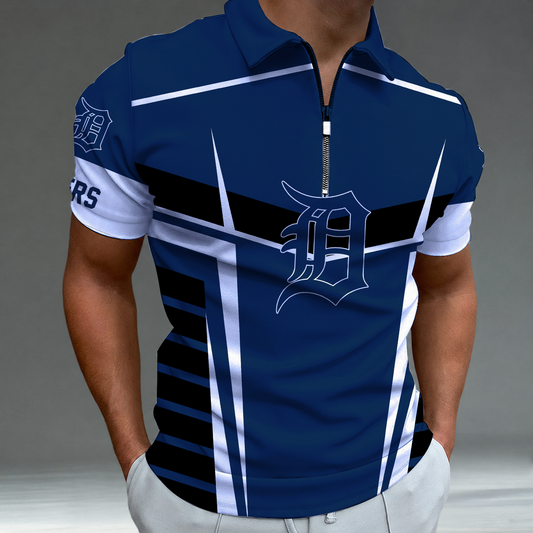 [HOMERUN DEAL] NEW CUSTOMIZED MLB16 DTS DETROIT TIGERS ZIP POLO SHIRT