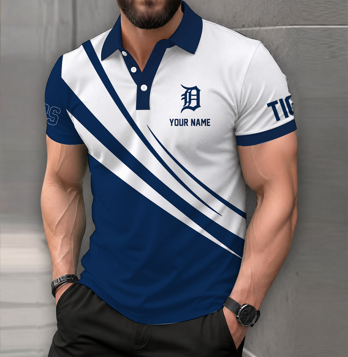 [HOMERUN DEAL] NEW CUSTOMIZED MLB16 DTS DETROIT TIGERS POLO SHIRT