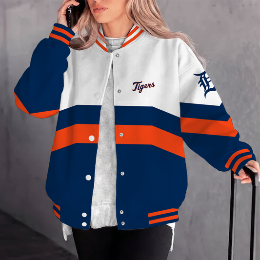 [HOMERUN DEAL] NEW CUSTOMIZED MLB16 DTS DETROIT TIGERS SATIN VARSITY & BASEBALL JACKET
