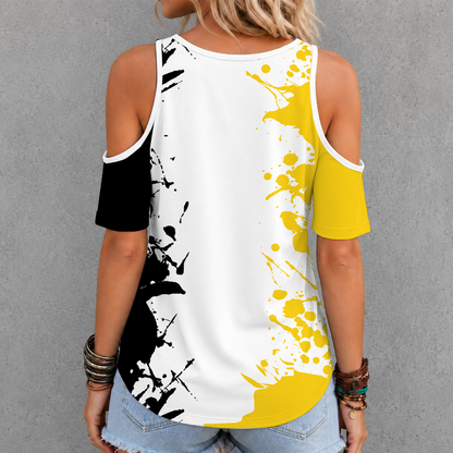[SLAM DUNK DEAL] NEW CUSTOMIZED NCAA MAM16 IWH IOWA HAWKEYES CRISS CROSS V-NECK TOP
